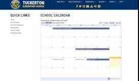
							         School Calendar - Tuckerton Elementary School								  
							    