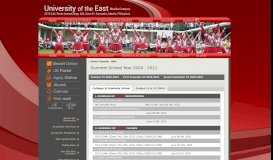 
							         School Calendar - University of the East								  
							    
