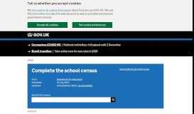 
							         School census: guide to submitting data - GOV.UK								  
							    