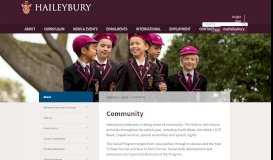 
							         School Community - Haileybury								  
							    