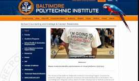 
							         School Counseling and CCR - Baltimore Polytechnic Institute								  
							    