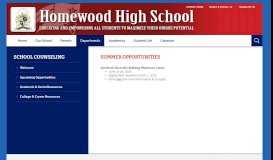 
							         School Counseling / Summer Opportunities - Homewood City Schools								  
							    