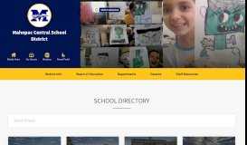 
							         School Directory - Mahopac Central School District								  
							    