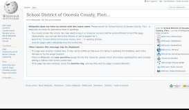 
							         School District of Osceola County, Florida - Wikipedia								  
							    