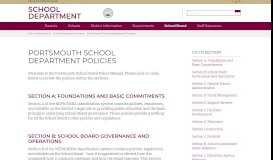 
							         School District Policies | City of Portsmouth								  
							    