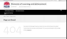 
							         School Excellence Framework - Elements of Learning and Achievement								  
							    