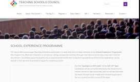 
							         School Experience Programme - Teaching Schools Council								  
							    