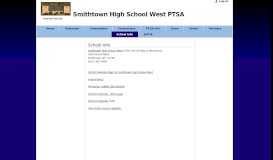 
							         School Info - Smithtown High School West PTSA								  
							    