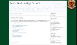 
							         School Information » South Grafton High School								  
							    