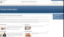 
							         School Information - The Department of Education								  
							    