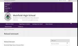 
							         School intranet - Muirfield High School								  
							    