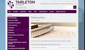 
							         School Letters | Tarleton Academy								  
							    