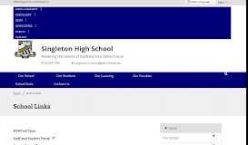 
							         School Links - Singleton High School								  
							    