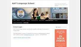 
							         School Login | AAIT Language School								  
							    