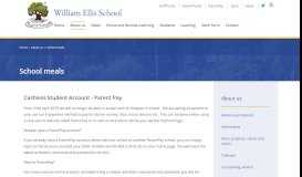 
							         School meals - William Ellis School								  
							    