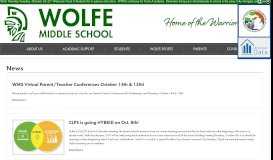
							         School News - Wolfe Middle School - Center Line Public Schools								  
							    