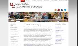 
							         School Notification System Sign Up - Mason City Community Schools								  
							    