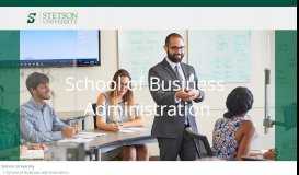 
							         School of Business Administration - Stetson University								  
							    
