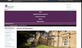 
							         School of Education - Durham University								  
							    