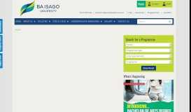 
							         School of Graduate Studies and Research - BA ISAGO University								  
							    