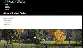 
							         School of Graduate Studies | University of North Dakota								  
							    