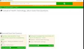 
							         School of Health Technology, Jahun - Past Questions - Exam Past ...								  
							    