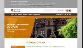 
							         School of Law – University of Reading								  
							    