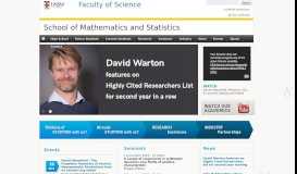 
							         School of Mathematics and Statistics - UNSW Sydney								  
							    