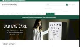 
							         School of Optometry - Eye Care Services - UAB								  
							    