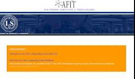 
							         School of Systems & Logistics - AFIT								  
							    