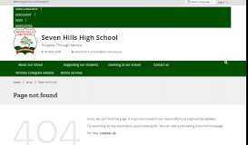 
							         School online services - Seven Hills High School								  
							    