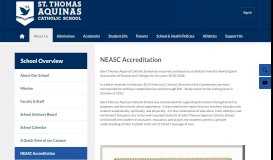 
							         School Overview / NEASC Accreditation								  
							    