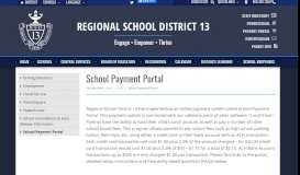 
							         School Payment Portal - Regional School District 13								  
							    