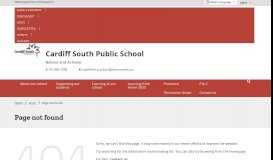 
							         School planning and reporting - Cardiff South Public School								  
							    
