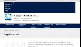 
							         School planning and reporting - Westport Public School								  
							    