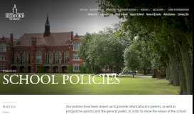 
							         School Policies - Bedford School								  
							    
