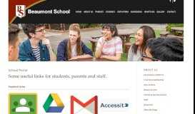 
							         School Portal – Beaumont School								  
							    