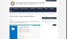 
							         School Portal – Login/ Change Password | Wodonga Senior ...								  
							    
