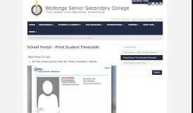 
							         School Portal – Print Student Timetable | Wodonga Senior Secondary ...								  
							    