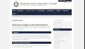 
							         School Portal | Wodonga Senior Secondary College								  
							    