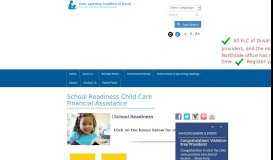 
							         School Readiness Child Care Financial Assistance - Early Learning ...								  
							    