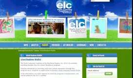 
							         School Readiness Waitlist / Parents / A Message From the ELC - ELC								  
							    