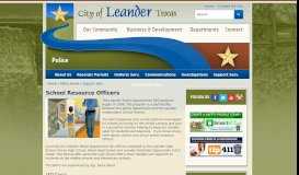 
							         School Resource Officers | City of Leander Texas								  
							    