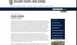 
							         School Review – About CCHS – Calvary Chapel High School								  
							    