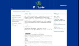 
							         School Shop » Pembroke Community Portal								  
							    