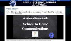 
							         School to Home Communications-Accessing PowerSchool Parent Portal								  
							    