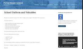 
							         School Uniform and Valuables - Portal House School								  
							    
