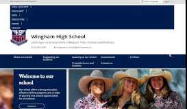 
							         School years - Wingham High School								  
							    