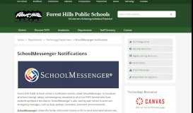 
							         SchoolMessenger Notifications – Forest Hills Public Schools								  
							    