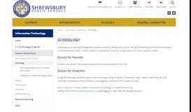 
							         Schoology at Shrewsbury Public Schools | Information Technology								  
							    